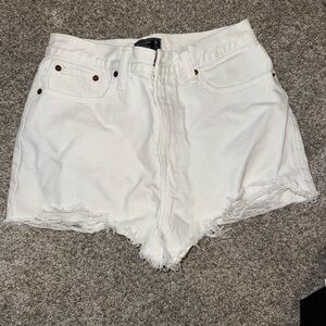 Abercrombie & Fitch White Jean Shorts